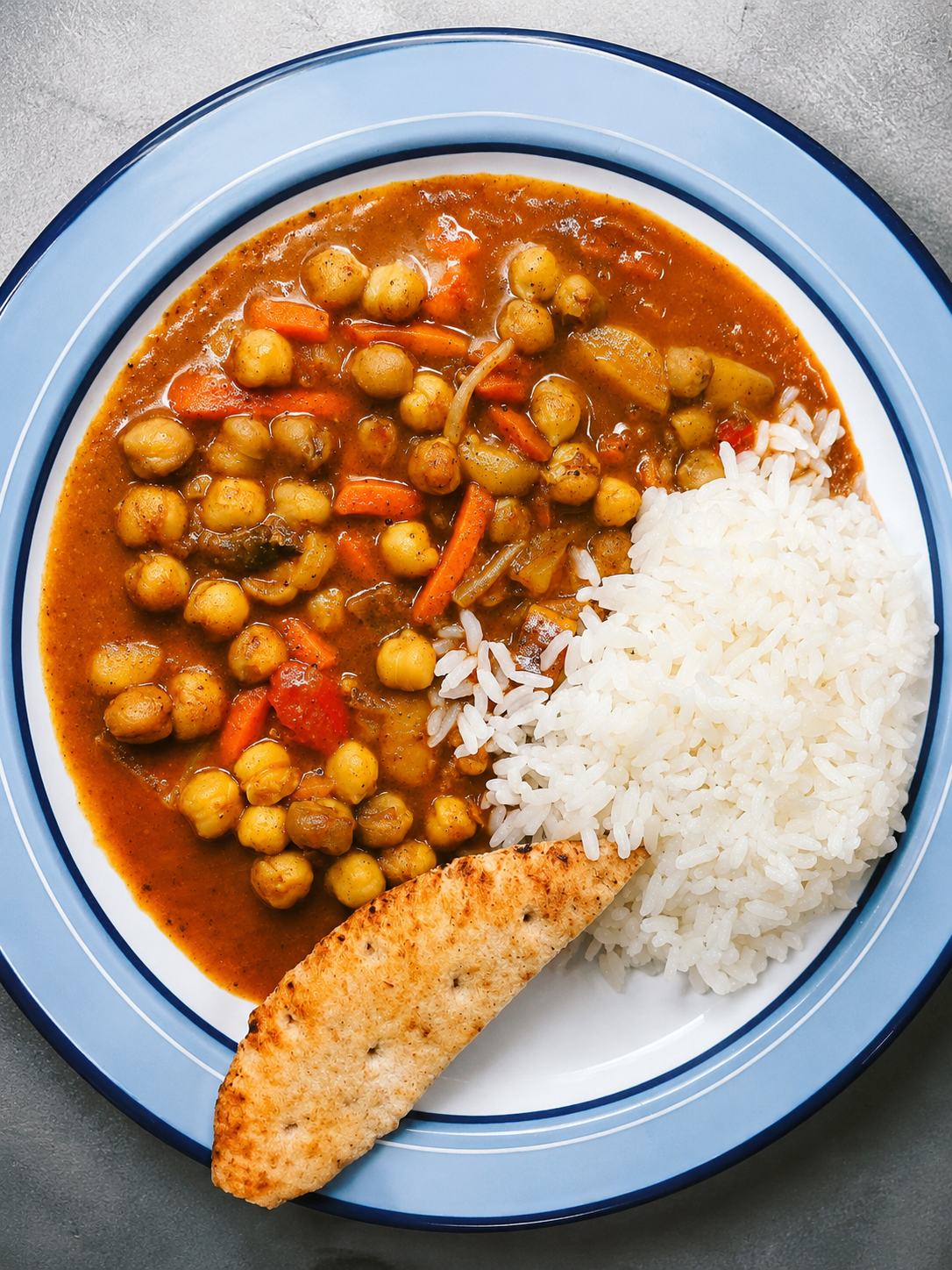 Chickpea stew with rice and flatbread at Annie's Place Cafe