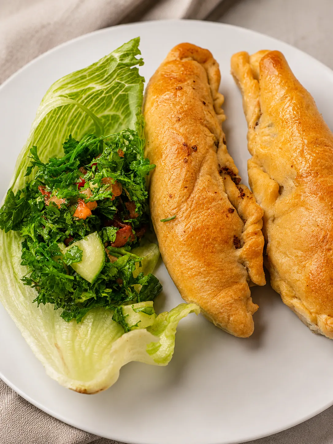 Stuffed savoury rolls with a green salad at Annie's Place Cafe